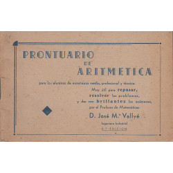 PRONTUARIO DE ARITMÉTICA