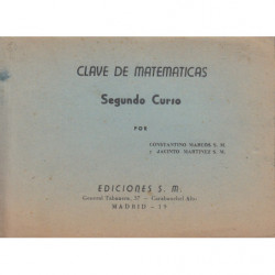 CLAVE DE MATAEMATICAS Segundo Curso PLAN 1957