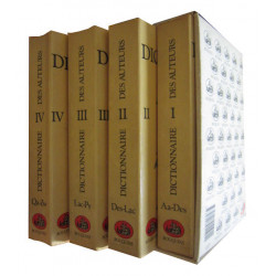 DICTIONNAIRE BIBLIOGRAPHIQUE DES AUTEURS de tous les temps et de tous les pays. OBRA COMPLETA Cofre de 4 Vols