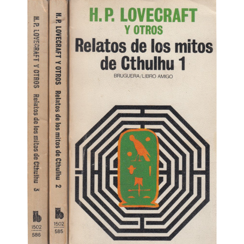RELATOS DE LOS MITOS DE CTHULHU 3 Tomos OBRA COMPLETA