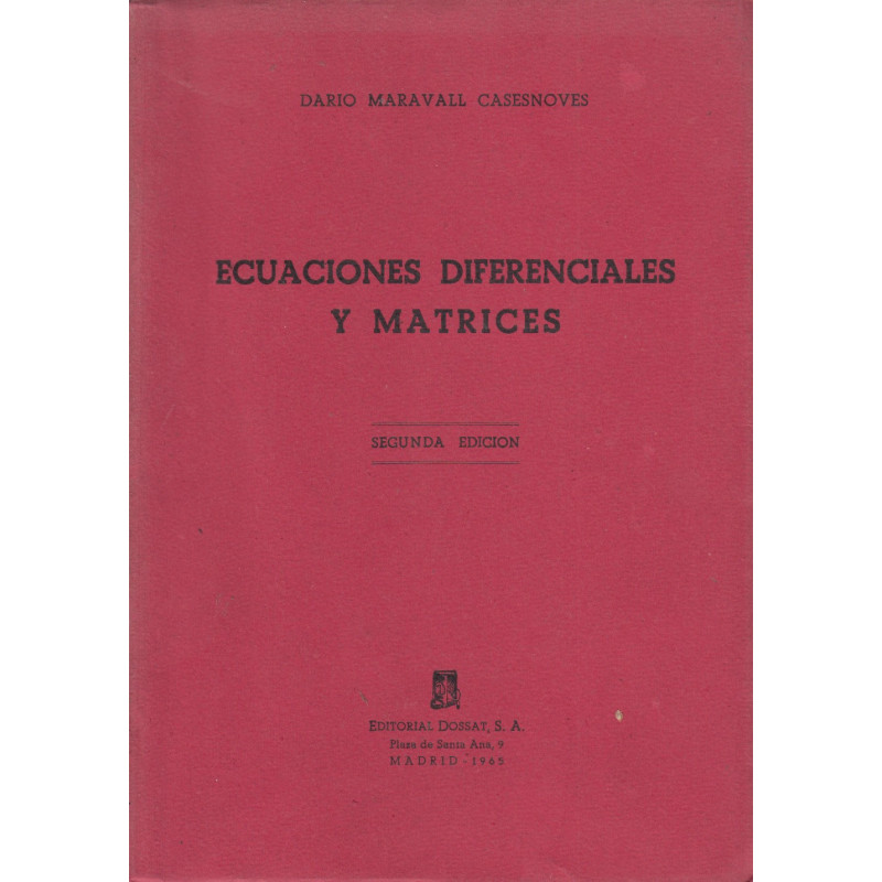 ECUACIONES DEFERENCIALES Y MATRICES