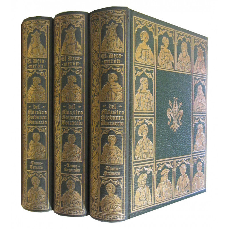 LOS CUENTOS También Llamados EL DECAMERON. 3 Tomos OBRA COMPLETA. Edición bibliófilo numerada. Nº 0429