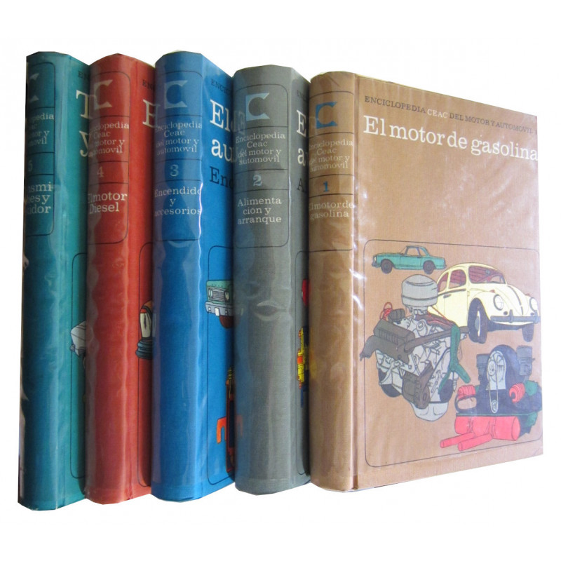 ENCICLOPEDIA CEAC DEL MOTOR Y AUTOMOVIL 5 Tomos de 12, Siendo Estos Cinco los de Mayor Relevancia e Interés