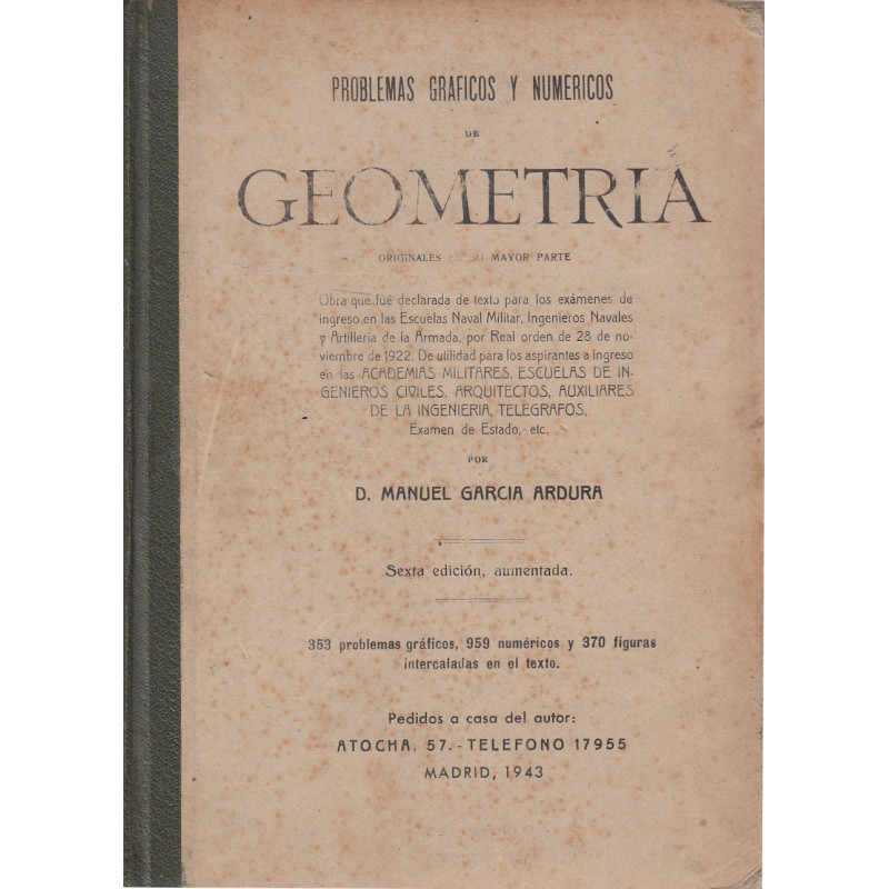 PROBLEMAS, GRÁFICOS Y NUMÉRICOS DE GEOMETRÍA