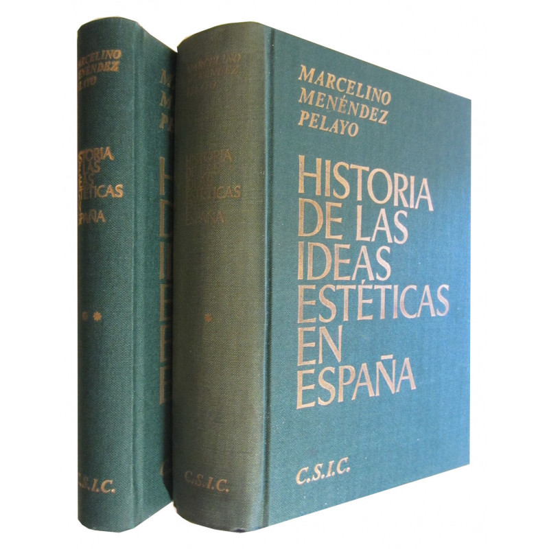 HISTORIA DE LAS IDEAS ESTÉTICAS EN ESPAÑA 2 Tomos OBRA COMPLETA