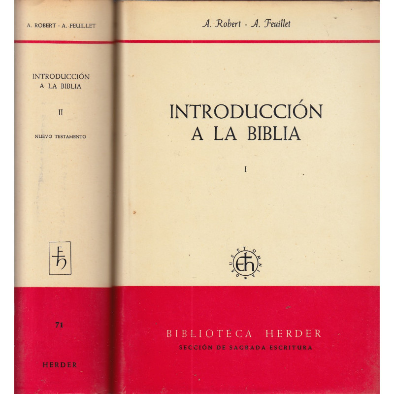 INTRODUCCIÓN A LA BIBLIA 2 Tomos OBRA COMPLETA
