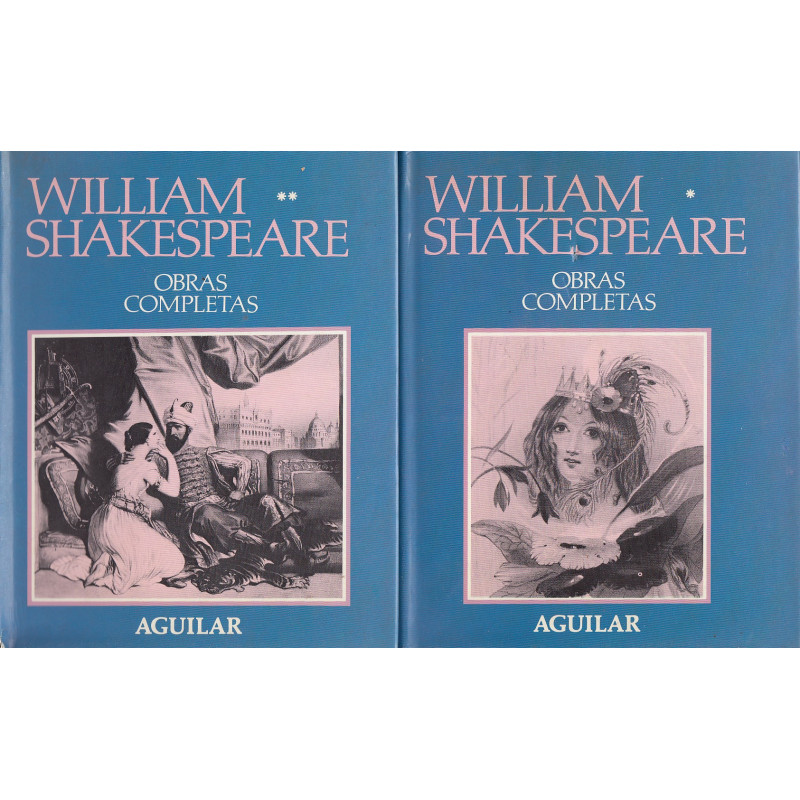 OBRAS COMPLETAS DE WILLIAM SHAKESPEARE 2 Tomos OBRA COMPLETA