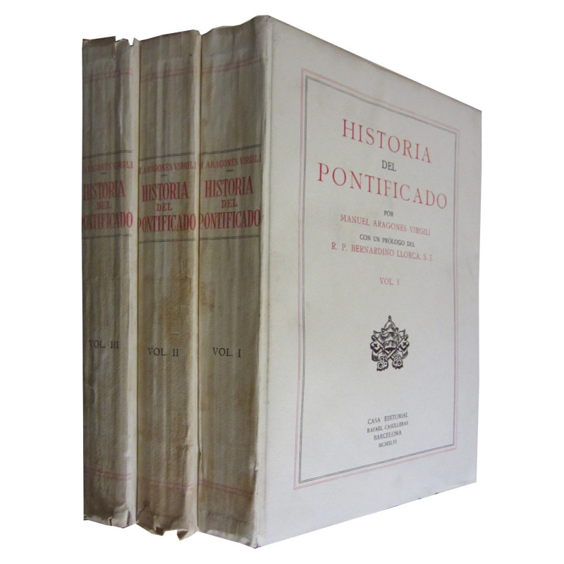 HISTORIA DEL PONTIFICADO 3 Volumenes OBRA COMPLETA