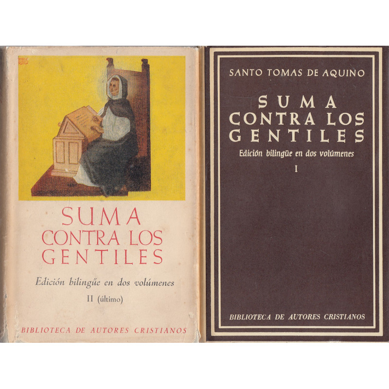 SUMA CONTRA LOS GENTILES Edición Bilingüe en dos Volumenes OBRA COMPLETA