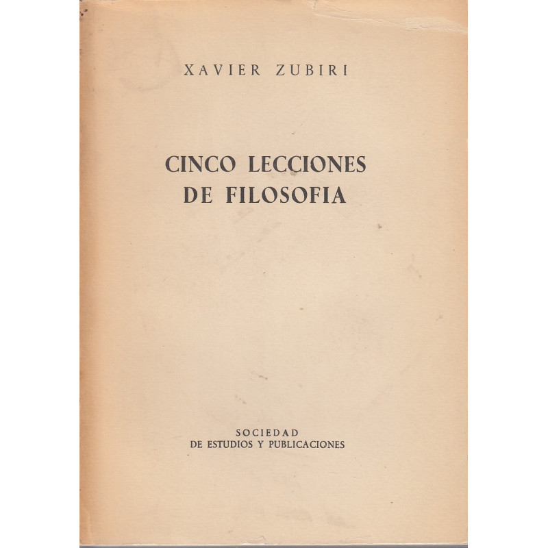 CINCO LECCIONES DE FILOSOFÍA