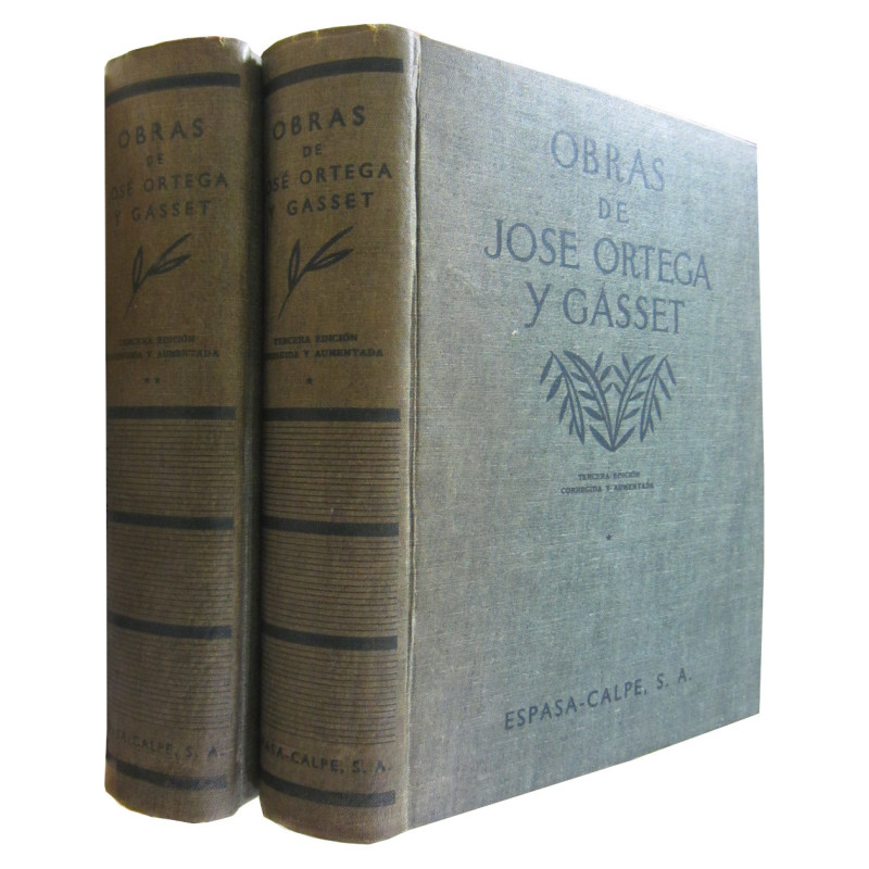 OBRAS DE JOSÉ ORTEGA Y GASSET 2 Tomos OBRA COMPLETA