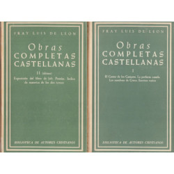 OBRAS DE FRAY LUIS DE LEÓN 2 Tomos COMPLETO / OBRAS COMPLETAS CASTELLANAS 3 y 3b de la BAC