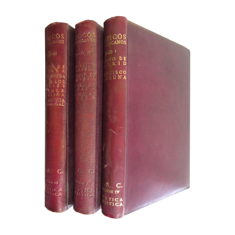 MISTICOS FRANCISCANOS ESPAÑOLES 3 Tomos OBRA COMPLETA