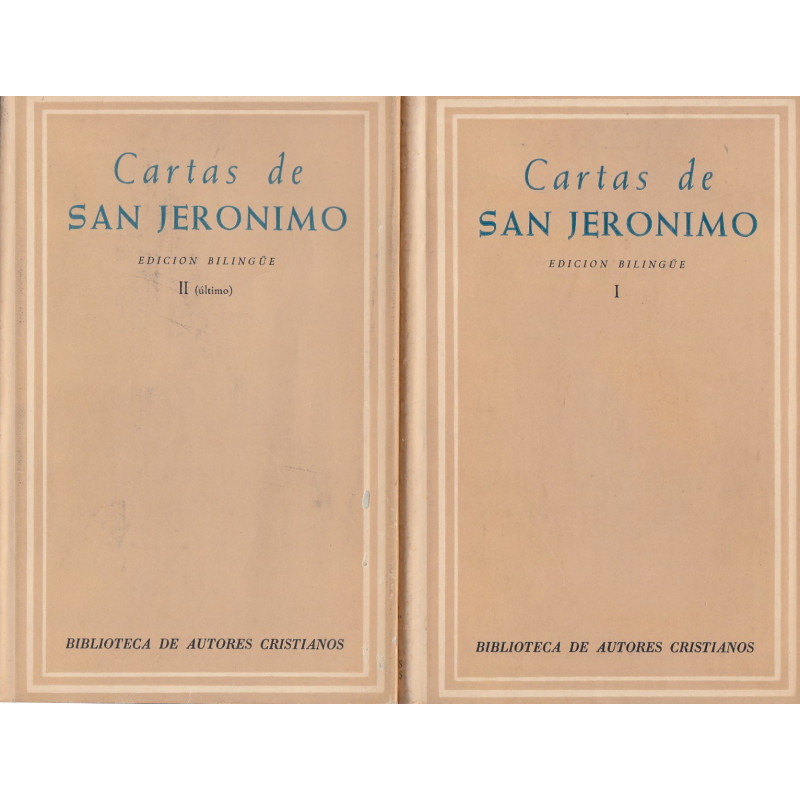 CARTAS DE SAN JERONIMO Edición Bilingüe en 2 Tomos OBRA COMPLETA