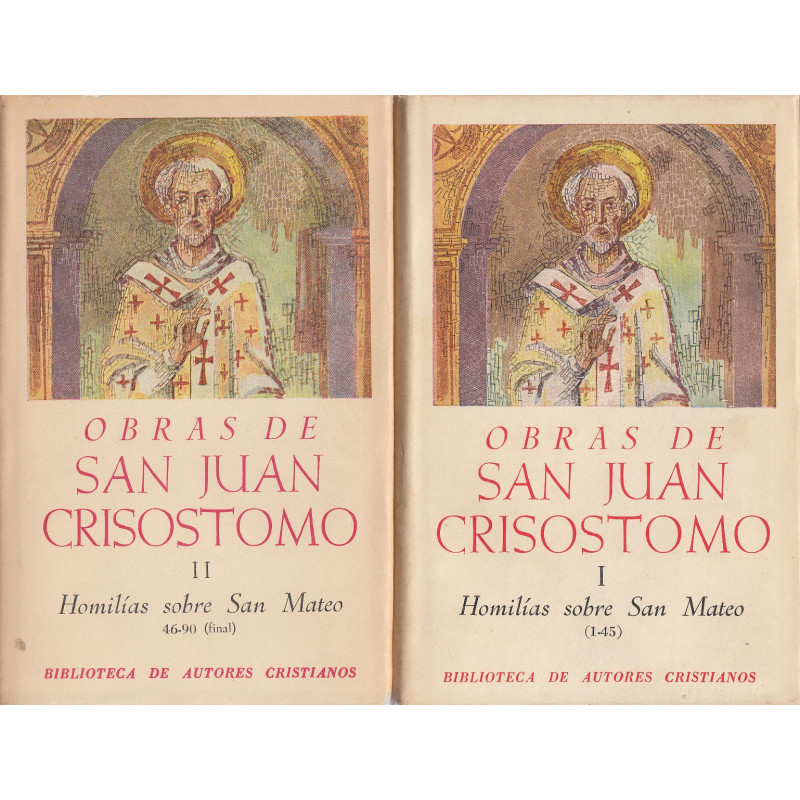OBRAS DE SAN JUAN CRISOSTOMO 2 Tomos OBRA COMPLETA