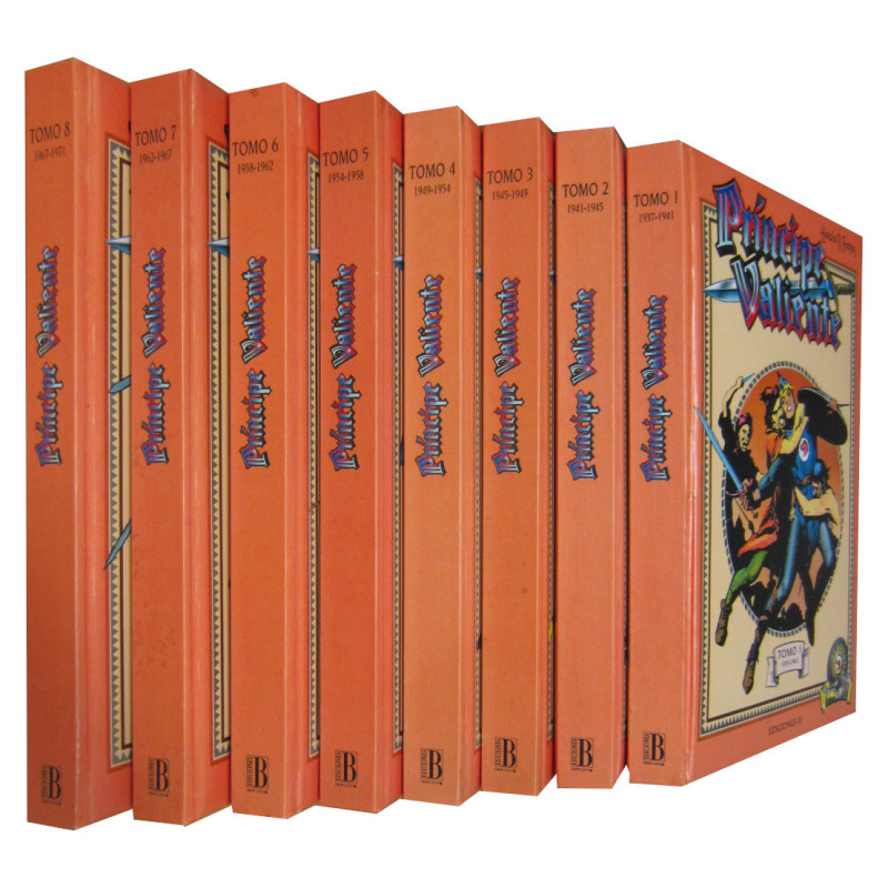 PRINCIPE VALIENTE 8 Tomos COMPLETO (Desde Feb., de 1937 a Myo., de 1971)