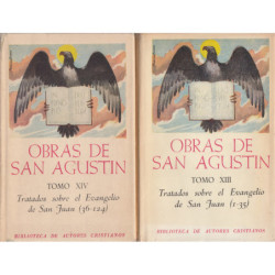 OBRAS DE SAN AGUSTÍN Tomos XIII y XIV. TRATADOS SOBRE EL EVANGENLIO DE SAN JUAN (I-35) y (36-124) / COMPLETO (Edición Bilingüe)