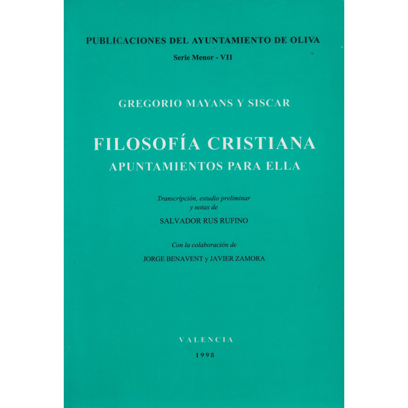 FILOSOFÍA CRISTIANA Apuntamientos Para Ella
