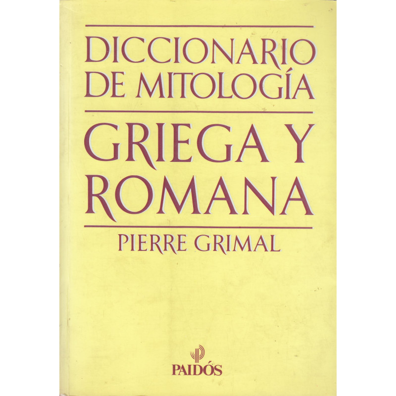 DICCIONARIO DE MITOLOGÍA GRIEGA Y ROMANA