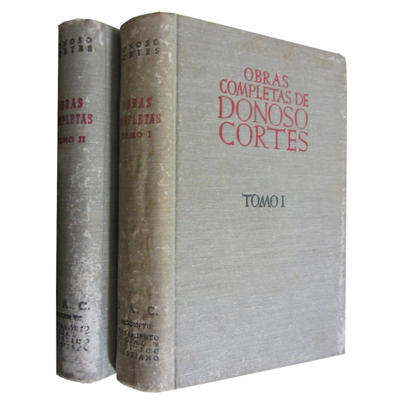 OBRAS COMPLETAS DE D. JUAN DONOSO CORTES 2 Tomos OBRA COMPLETA