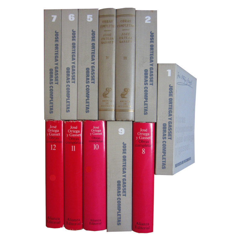 OBRAS COMPLETAS DE JOSÉ ORTEGA Y GASSET 12 Tomos OBRA COMPLETA