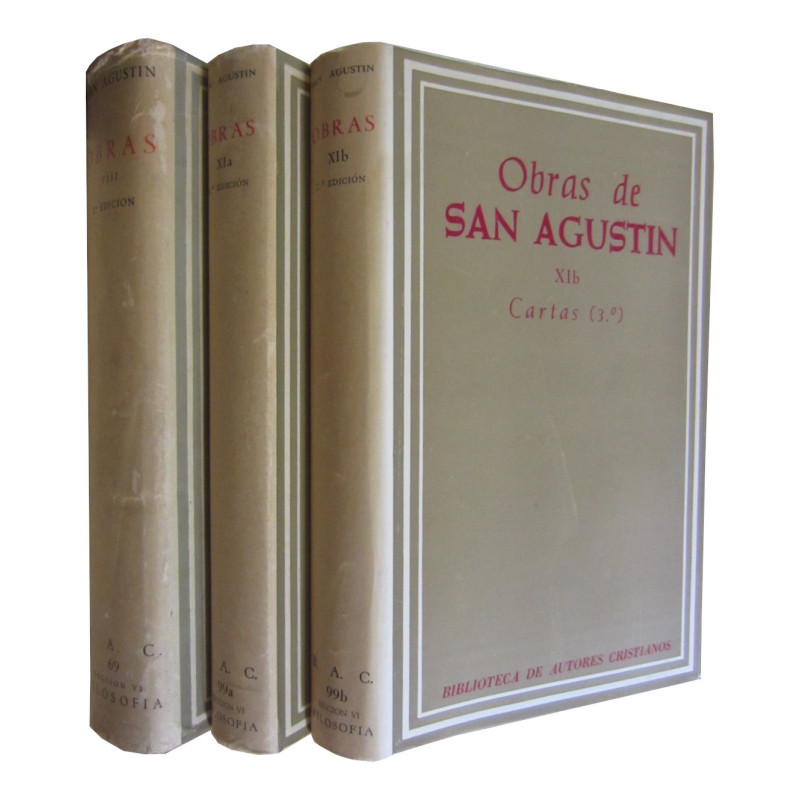 OBRAS DE SAN AGUSTIN en EDICIÓN BILINGÜE Tomos VII, XIa y Xib. CARTAS (Obra Completa)