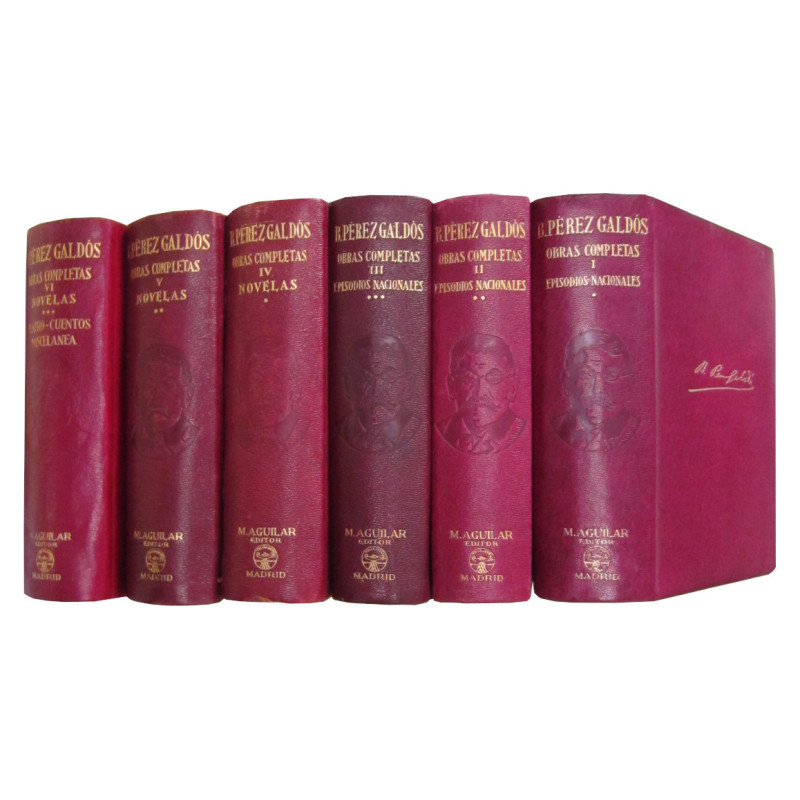 OBRAS COMPLETAS DE DON BENITO PEREZ GALDÓS 6 Tomos (OBRA COMPLETA)