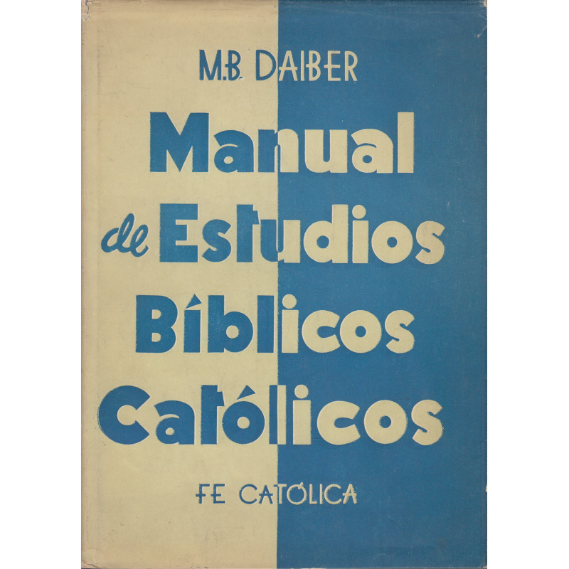 MANUAL DE ESTUDIOS BIBLICOS CATÓLICOS