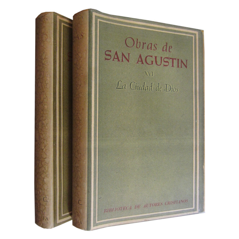 LA CIUDAD DE DIOS 2 Tomos OBRA COMPLETA / OBRAS DE SAN AGUSTIN Edición BILINGÜE de la BAC XVI y XVII
