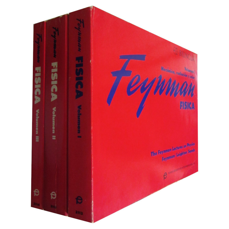 FEYNMAN FÍSICA The Feynman Lectures on Physics (BILINGÜE CASTELLANO-INGLÉS). 3 Tomos OBRA COMPLETA