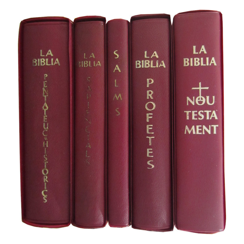 LA BIBLIA DE MONTSERRAT Versio Dels Textos Originals I Notes Pels Monjos De Monserrat en 5 Vols. (COMPLETA)