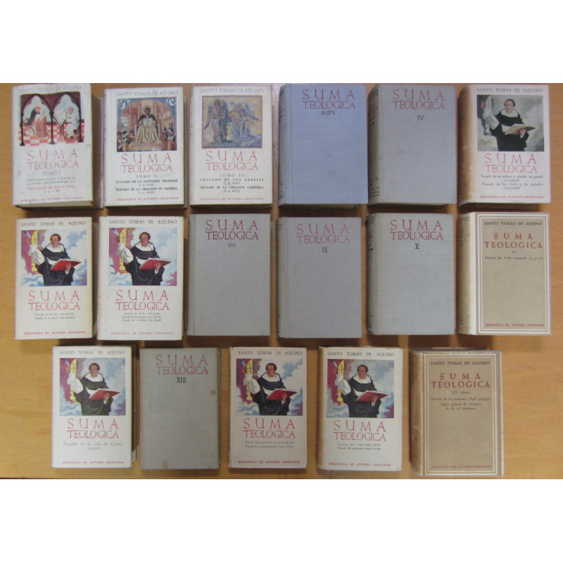SUMA TEOLOGICA 16 VOLS. En 17 Tomos. (OBRA COMPLETA INCLUYENDO SUPLEMENTOS)