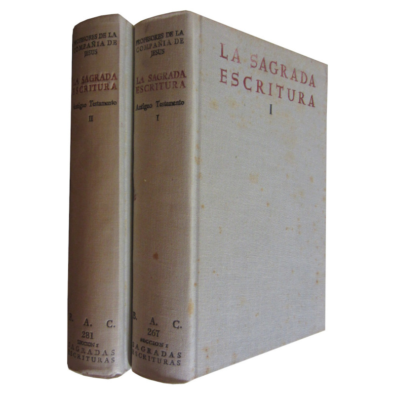 LA SAGRADA ESCRITURA Tomos I y II del Antiguo Testamento. Vol.I.- PENTATEUCO / Vol.II.- CONQUISTA DE CANAÁN Y MONARQUÍA (Josué,