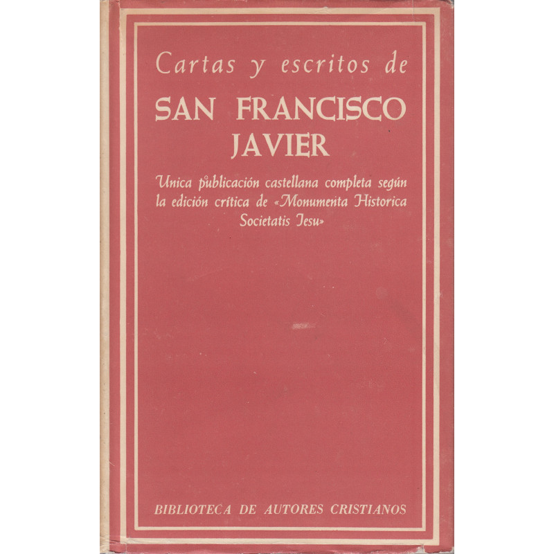 CARTAS Y ESCRITOS DE SAN FRANCISCO JAVIER