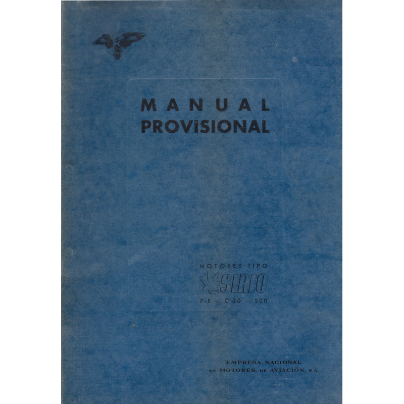MANUAL TÉCNICO DE UTILIZACIÓN Y ENTRETENIMIENTO MOTORES TIPO SIRIO 7E - C20 - 500