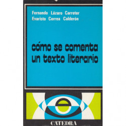 CÓMO SE COMENTA UN TEXTO LITERARIO