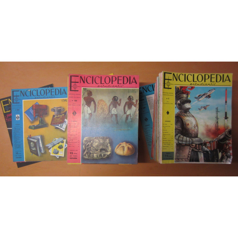 ENCICLOPEDIA ESTUDIANTIL (Los 209 N.ºs) OBRA COMPLETA del N.º 1 al N.º 209 (Indices de la Obra)