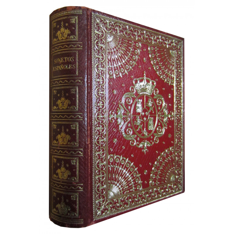 SONETOS ESPAÑOLES. Selección de J.B. Solervicens. con 10 Xilografias de E.C.Ricart