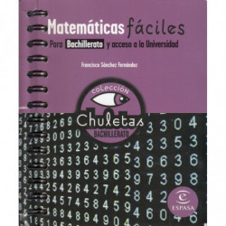 MATEMÁTICAS FÁCILES Para Bachillerato y acceso a la Universidad. COLECCIÓN CHULETAS BACHILLERATO