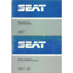 SEAT 131 Manual De Uso y Entretenimiento - SEAT 131-D Anexo al Manual De Uso y Entretenimiento