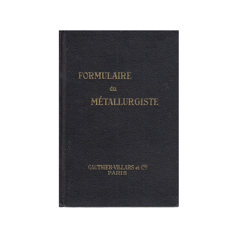 FORMULAIRE DU METALLURGISTE TRICOT