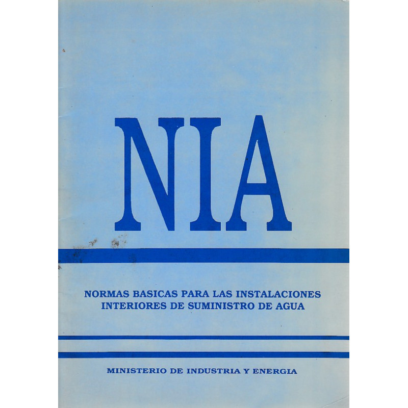 NIA Normas Basicas Para Las Instalaciones interiores De Suministro De Agua
