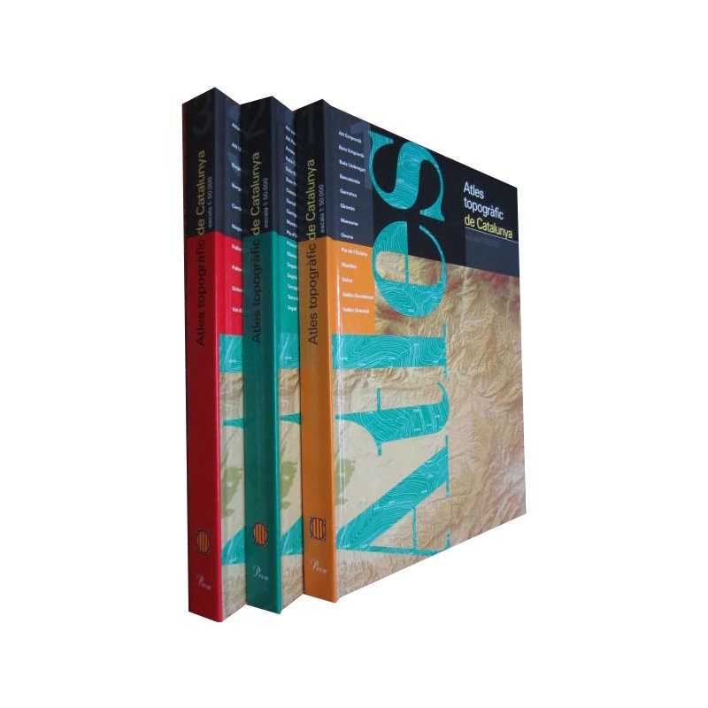 ATLES TOPOGRAFIC DE CATALUNYA Escala 1:50.000 OBRA COMPLETA 3 Vol.