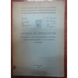 NORMAS DE ORIENTACION relativas a los conocimientos topográficos indispensables a los cuadros de mando