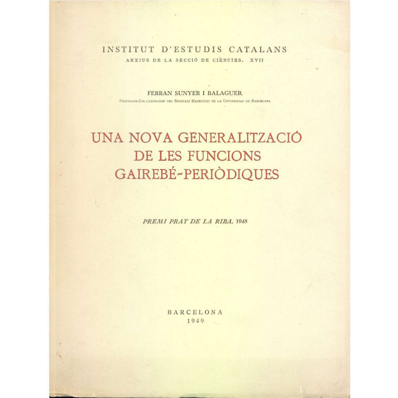 UNA NOVA GENERALITZACIO DE LES FUNCIONS GAIRABE PERIODIQUES
