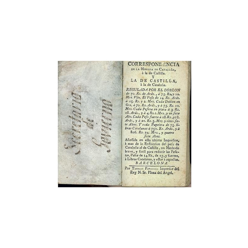 CORRESPONDENCIA De La Moneda De Catalunya a La De Castilla y La De Castilla a La De Catalunya