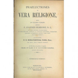 PRAELECTIONES DE VERA RELIGIONE Vol. 1 y Vol. 2