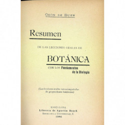 RESUMEN DE LAS LECCIONES ORALES DE BOTANICA CON LOS FUNDAMENTOS DE LA BIOLOGIA