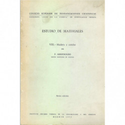 MADERA y CORCHO. Tomo VIII de ESTUDIO DE MATERIALES.