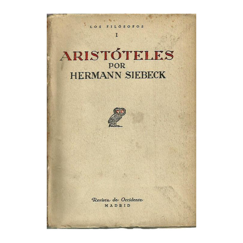 ARISTOTELES Colección LOS FILOSOFOS Vol. I
